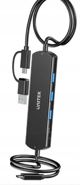 Unitek KVM Hub 10 Gbps – εναλλαγή μεταξύ 2 υπολογιστών, 3×USB-A