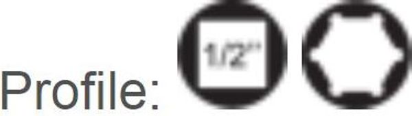Unior Κρούστα Μύτη 6-γωνη 1/2" 30mm (603976)
