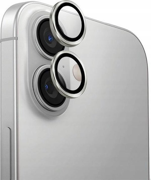 Uniq UNIQ Optix Aluminium Camera Lens Protector iPhone 16 6.1" / 16 Plus 6.7" sterling silver προστατευτικό φακού κάμερας από αλουμίνιο με εφαρμοστή