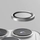 Uniq UNIQ Optix Aluminium Camera Lens Protector iPhone 16 6.1" / 16 Plus 6.7" sterling silver προστατευτικό φακού κάμερας από αλουμίνιο με εφαρμοστή