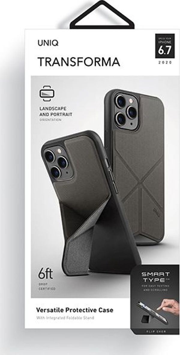 Θήκη Uniq Transforma για Apple iPhone 12 Pro Max, Μαγνητική Βάση, Γκρι/Ανθρακί