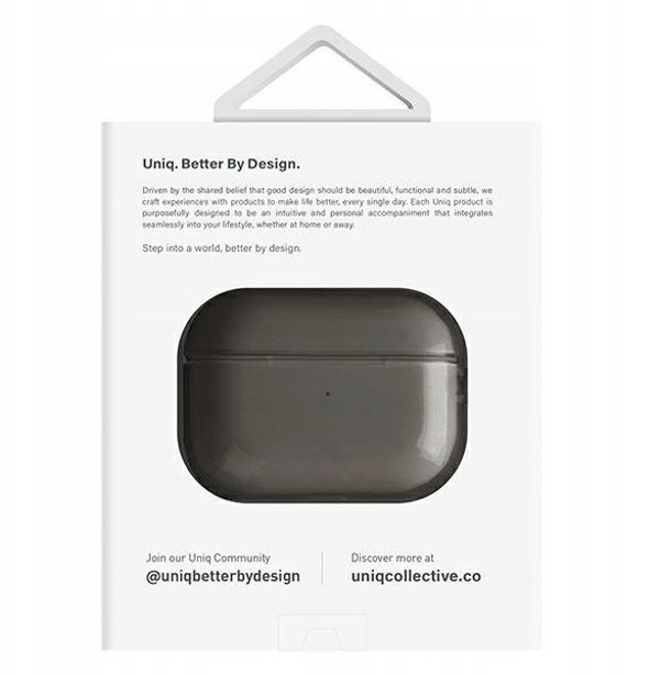 Uniq Etui UNIQ Glase Apple AirPods Pro 2 dymny/glossy smoke