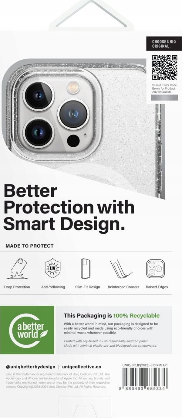 Uniq UNIQ θήκη LifePro Xtreme iPhone 15 Pro 6.1" Magclick Charging διαφανές/tinsel lucent