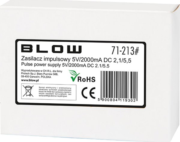 UPS Blow 71-213# Τροφοδοτικό μεταγωγής 5v/2000ma 2,1/5,5
