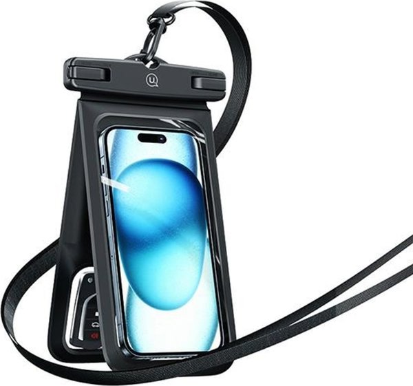 USAMS Usams Αδιάβροχη θήκη διπλή 6.7" IP68 μαύρο/black FSD1401 (YD014)