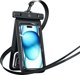 USAMS Usams Αδιάβροχη θήκη διπλή 6.7" IP68 μαύρο/black FSD1401 (YD014)