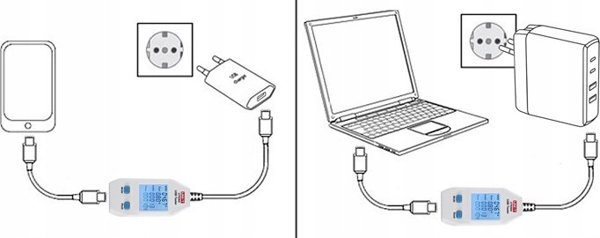 USB C tester συμβατός με πρωτόκολλα QC1.0/ 2.0/ 3.0/ 4.0, 0~99999mAh| 0~1000Wh| 1~480?, 4~24VDC, 0.05~5ADC, UNI-T