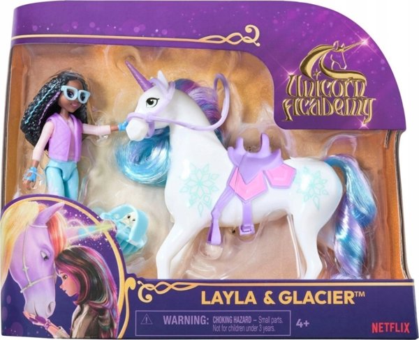 Κούκλα & Μονόκερος Usorteret Unicorn Academy - Layla & Glacier