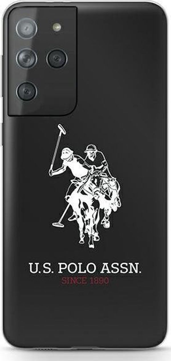 U.S. Polo Assn. Θήκη για Samsung Galaxy S21 Ultra, Shiny Big Logo, Μαύρο