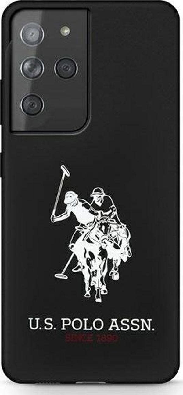 U.S. Polo Assn. Θήκη Σιλικόνης για Samsung Galaxy S21 Ultra - Μαύρη με Λογότυπο