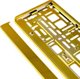 UTAL Μεταλλική χρυσή πινακίδα κυκλοφορίας AMIO-71457/01170ZL