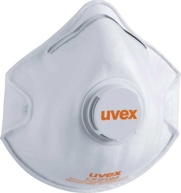 Uvex Αναπνευστήρας Uvex Silv-Air Classic 2210 FFP2, τύπου κυπέλλου με βαλβίδα, λευκός, 3 τεμάχια σε λιανική συσκευασία