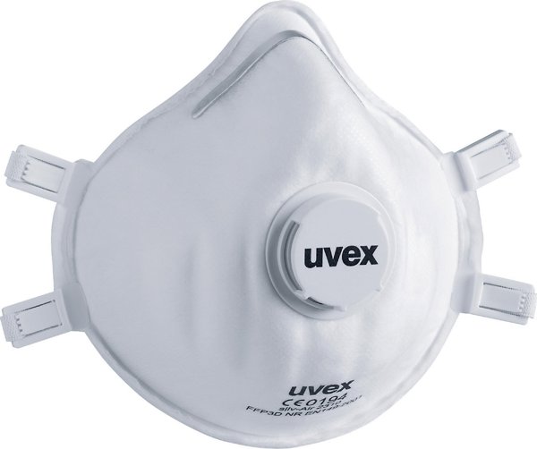 Uvex Αναπνευστήρας Uvex Silv-Air Classic 2310 FFP3, τύπου κυπέλλου με βαλβίδα, λευκός, 3 τεμάχια σε λιανική συσκευασία