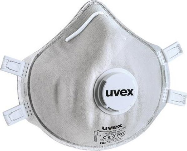 Uvex Αναπνευστήρας Uvex Silv-Air Classic 2310 FFP3, τύπου κυπέλλου με βαλβίδα, λευκός, 3 τεμάχια σε λιανική συσκευασία