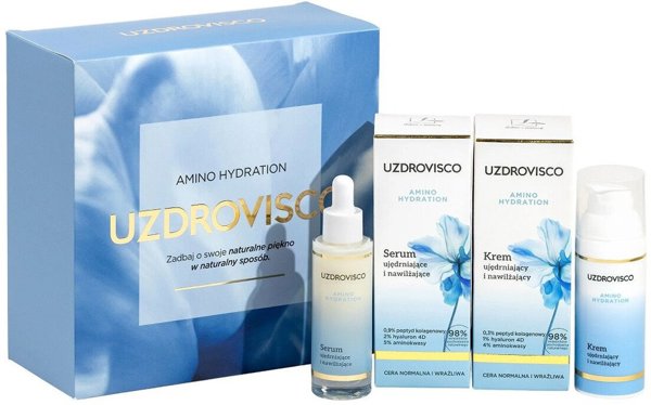 UZDROVISCO_SET Amino Hydration Αντιγηραντική Κρέμα 50ml + Σέρουμ Σύσφιξης 30ml