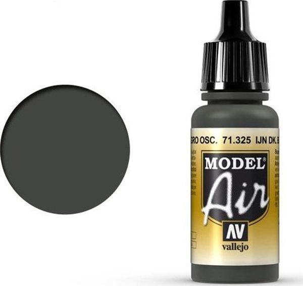 Vallejo Model Air IJN Σκούρο Μαύρο Πράσινο 71.325, Ακρυλικό Χρώμα Μοντελισμού 17ml
