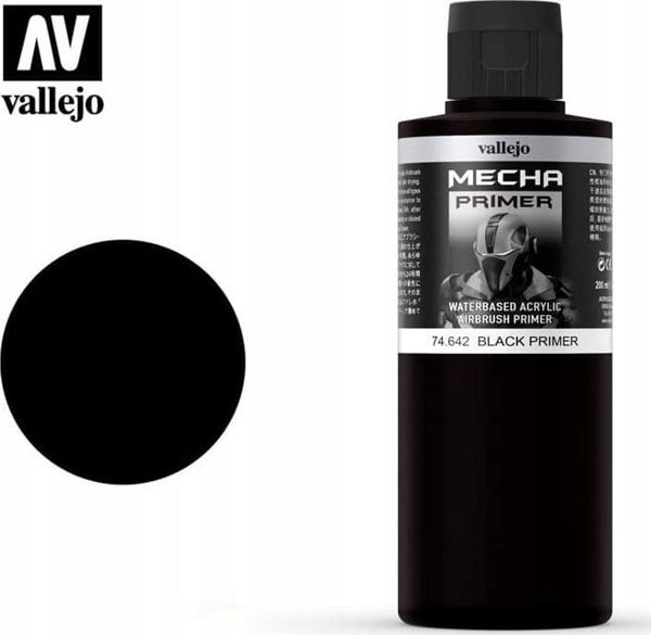 Vallejo Vallejo: Mecha Primer - Μαύρο 200 ml