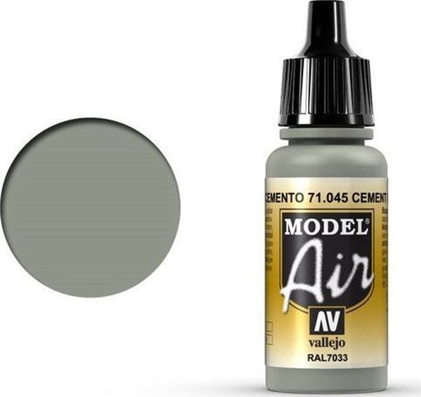Vallejo Model Air 71.045 Χρώμα Cement Grey, Ακρυλικό Χρώμα Μοντελισμού 17ml