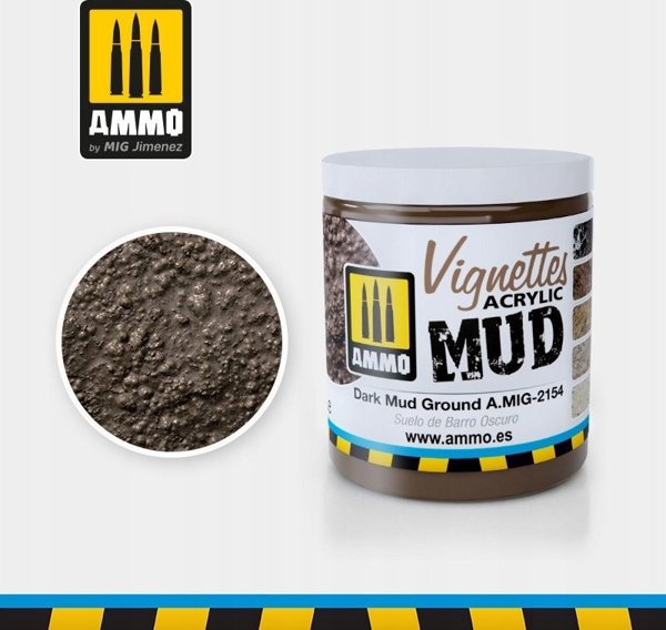 Vallejo Ammo: Ακρυλικό Λάσπη - Βινιέτες - Σκούρο Έδαφος Λάσπης (100 ml)