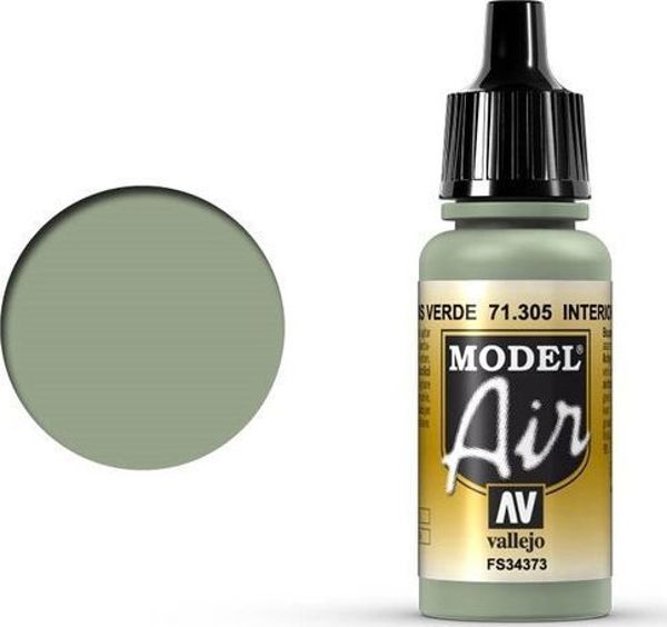 Vallejo Model Air 71.305 Εσωτερικό Γκρι Πράσινο - Χρώμα Μοντελισμού 17ml