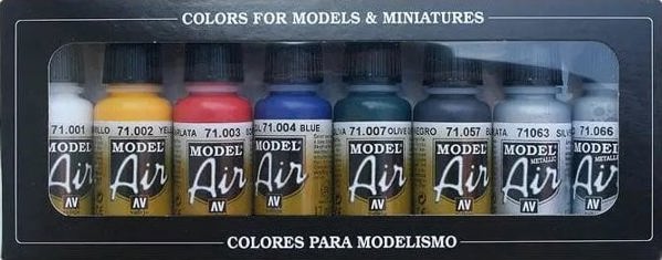 Vallejo Vallejo: Model Air - Basic Colors 8x17