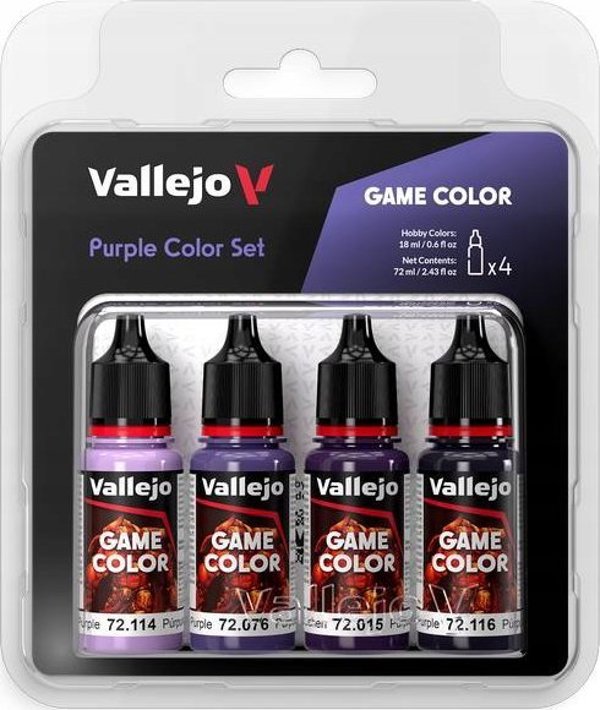 Vallejo Vallejo: 72.382 - Game Color - Purple Color Set 4 x (18 ml)