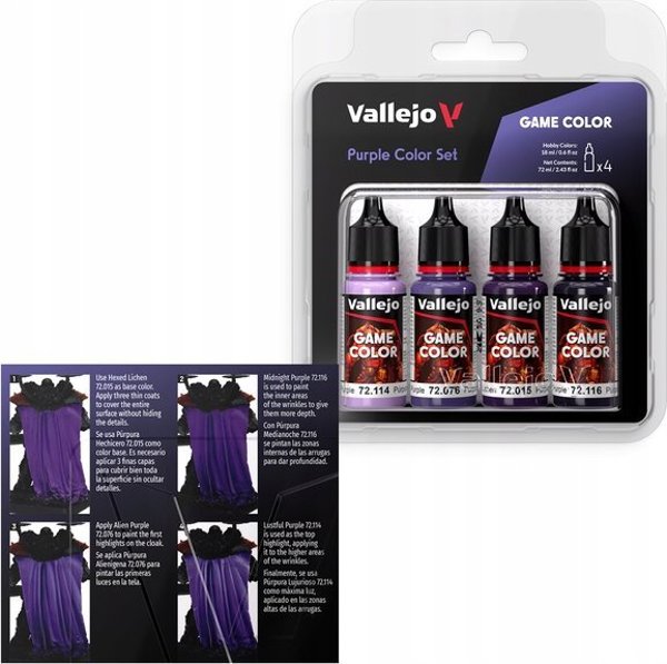 Vallejo Vallejo: 72.382 - Game Color - Purple Color Set 4 x (18 ml)