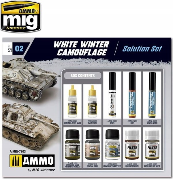 Vallejo Ammo: Σούπερ Πακέτο - Σετ Λύσης Χειμερινού Καμουφλάζ Λευκού