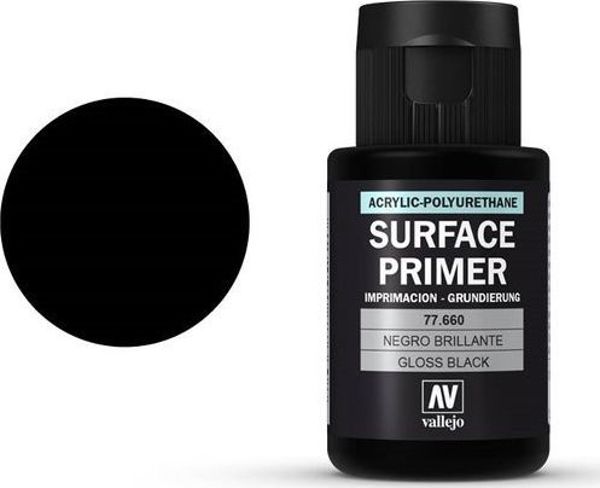Vallejo Metal Color 77660 Gloss Black Primer - Υπόστρωμα για Μεταλλικά Χρώματα 32ml