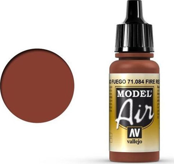 Vallejo Model Air Χρώμα Μοντελισμού Fire Red 71.084 17ml - Κόκκινο
