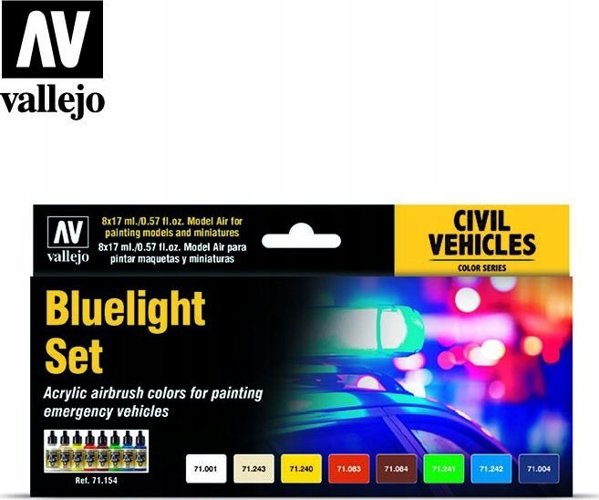 Vallejo Vallejo: Civil Vehicles - Bluelight Set (8x17 ml)