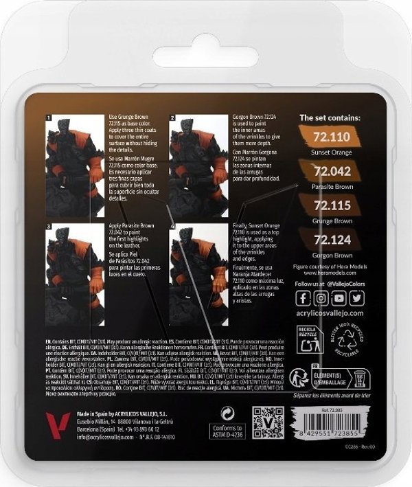 Vallejo Vallejo: 72.385 - Game Color - Leather Set 4 x (18 ml)