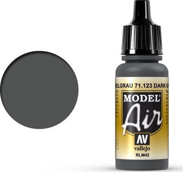 Vallejo Model Air Χρώμα Μοντελισμού 71.123 Σκούρο Γκρι RLM42 17ml