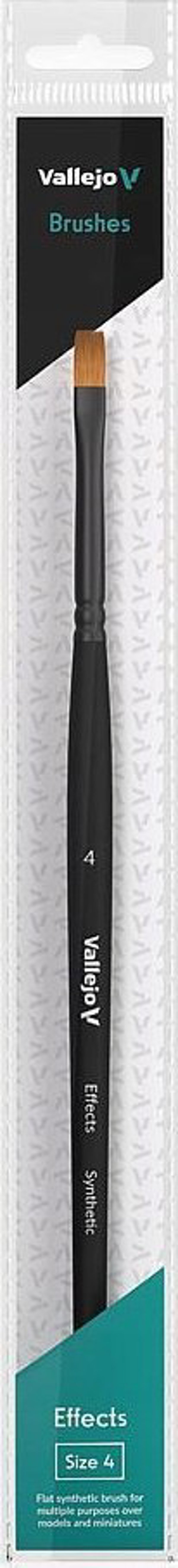 Vallejo Vallejo: B04004 - Effects - Flat Rectangular Brush - Synthetic 4