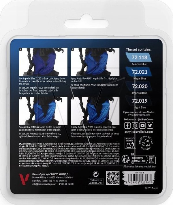 Vallejo Vallejo: 72.376 - Game Color - Σετ Μπλε Χρώματος 4 x (18 ml)