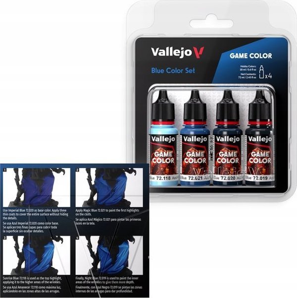 Vallejo Vallejo: 72.376 - Game Color - Σετ Μπλε Χρώματος 4 x (18 ml)