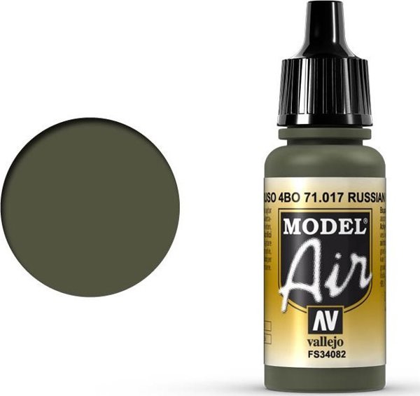 Vallejo Vallejo: 71.017 - Model Air - Russian Green 4BO (17 ml)