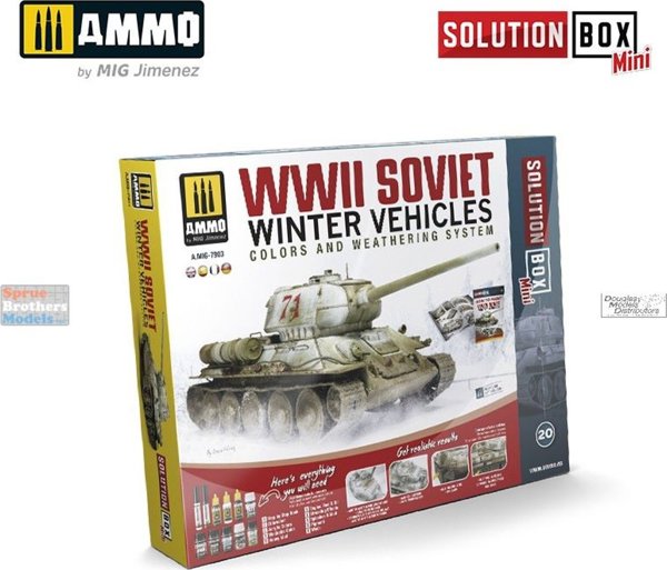 Vallejo Ammo: Solution Box Mini 20 - WWII Soviet Winter Vehicles - Colors and Weathering System