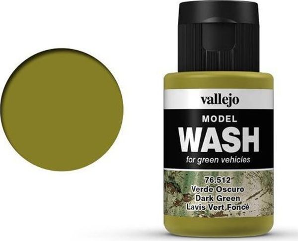 Vallejo Model Wash Dark Green 76512, Χρώμα Σκούρο Πράσινο για Μοντελισμό