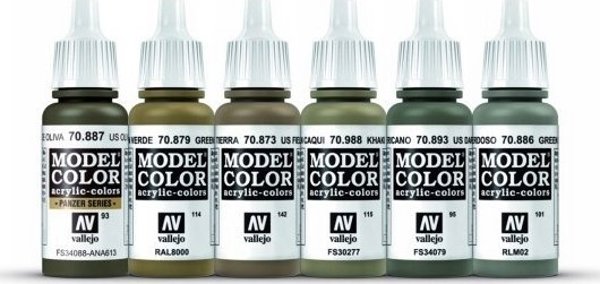 Vallejo Vallejo: 70.203 - Model Color - Αμερικανική Θωράκιση & Πεζικό Β' Παγκοσμίου Πολέμου (6 x 18 ml)
