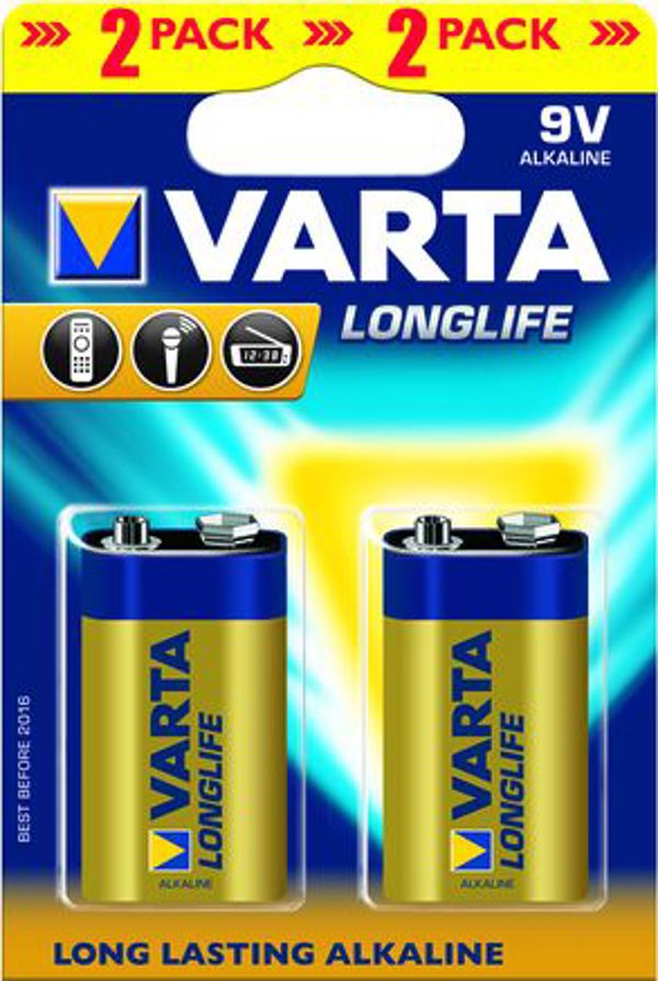 Varta Μπαταρία LongLife 9V Block 2 τεμ.