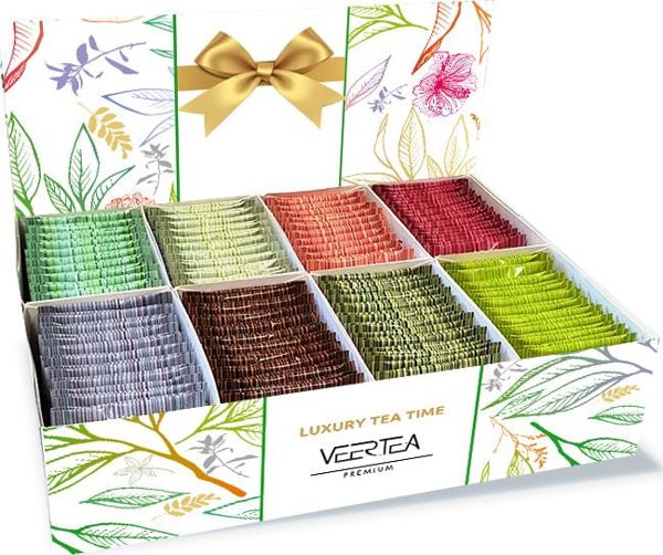 VEERTEA PREMIUM Zestaw do biura 200 kopert (karton / display)