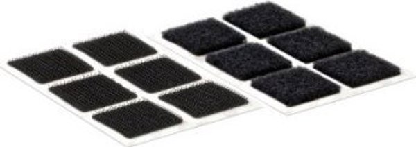 Velcro VELCRO Velcro kwadraty samoprzylepne rzep 25 mm x 25 mm x 24 zestawy czarny