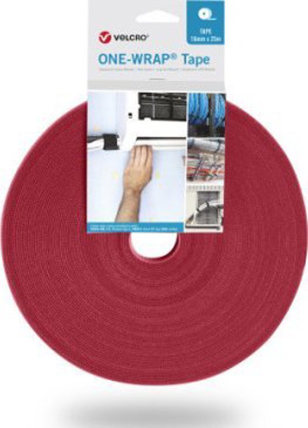 Velcro Ταινία VELCRO One Wrap 10 mm, κόκκινη, 25 m