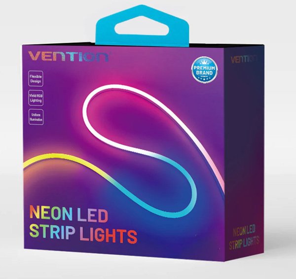 Vention Silicone Neon z pilotem IR i zasilaczem DC 12V 5m