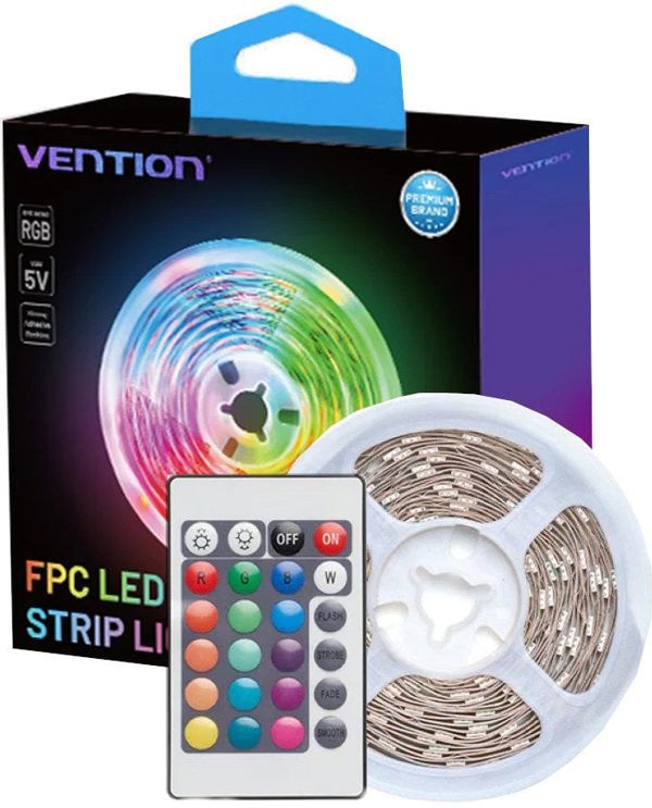 Vention RGB FPC LED z pilotem IR USB 5V 5m