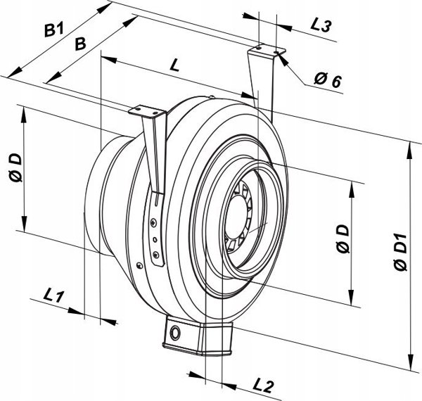 Vents INLINE CENTRIFUGAL FAN VENTS VKMZ 150