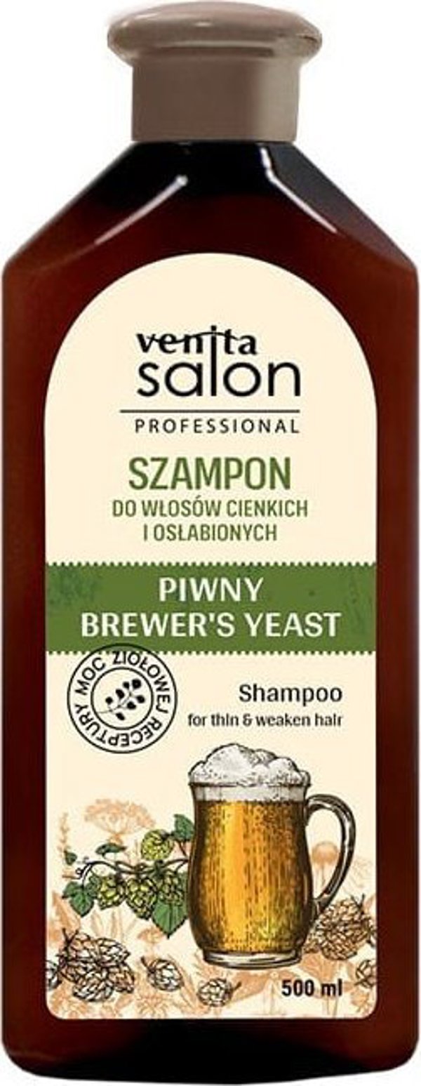 Venita Salon Professional Σαμπουάν Μπύρας για Λεπτά και Αδύναμα Μαλλιά 500ml