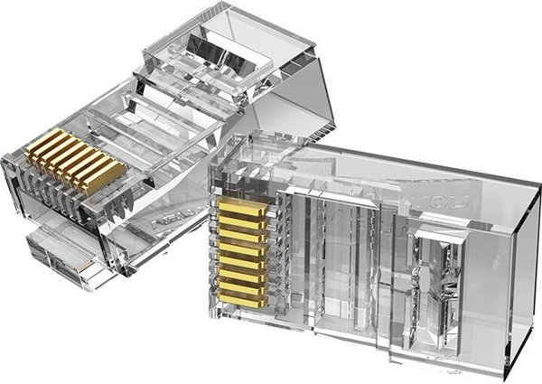 Βύσμα RJ45 κατηγορίας 6 UTP Vention IDDR0-100 διαφανές 100 τεμ.