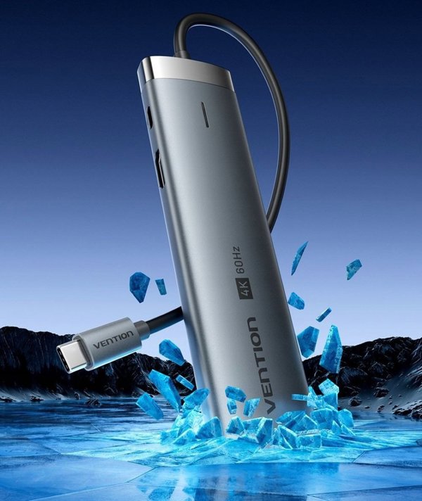 Vention 8in1 USB-C 4K 60Hz 100W PD 0.15m